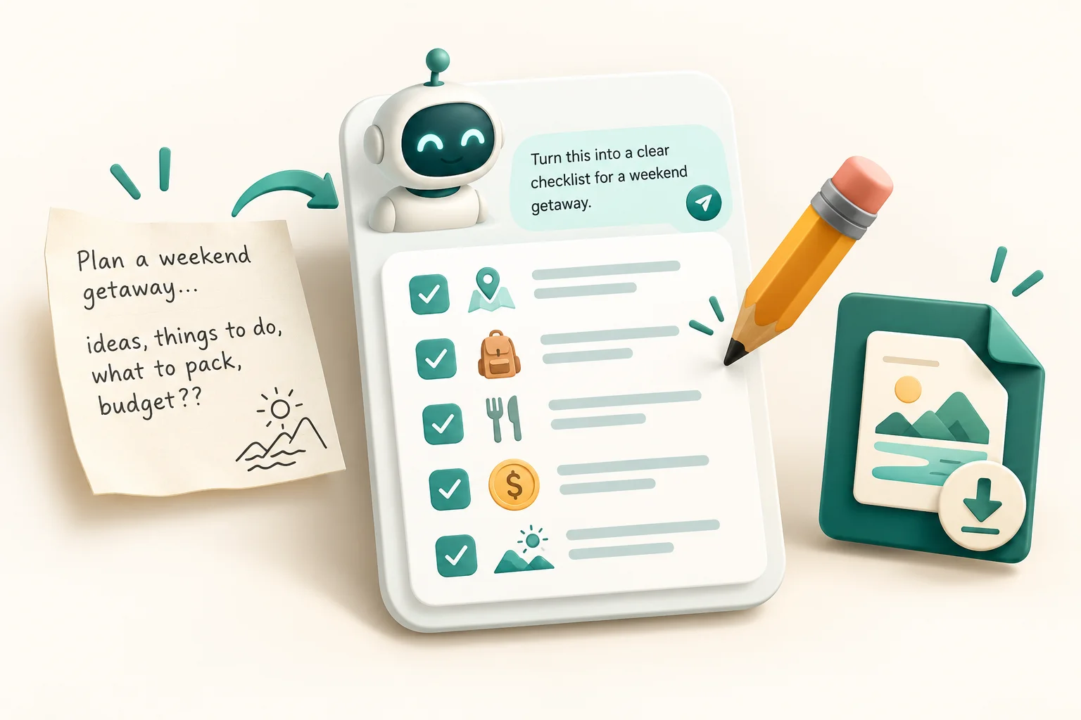 ChatGPT for a First Useful Task: Prompt, Review, and Save