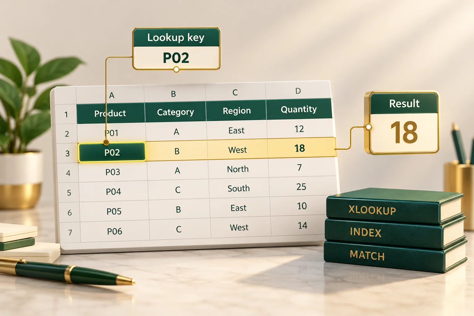 XLOOKUP and INDEX/MATCH: Check a Lookup with Known Data