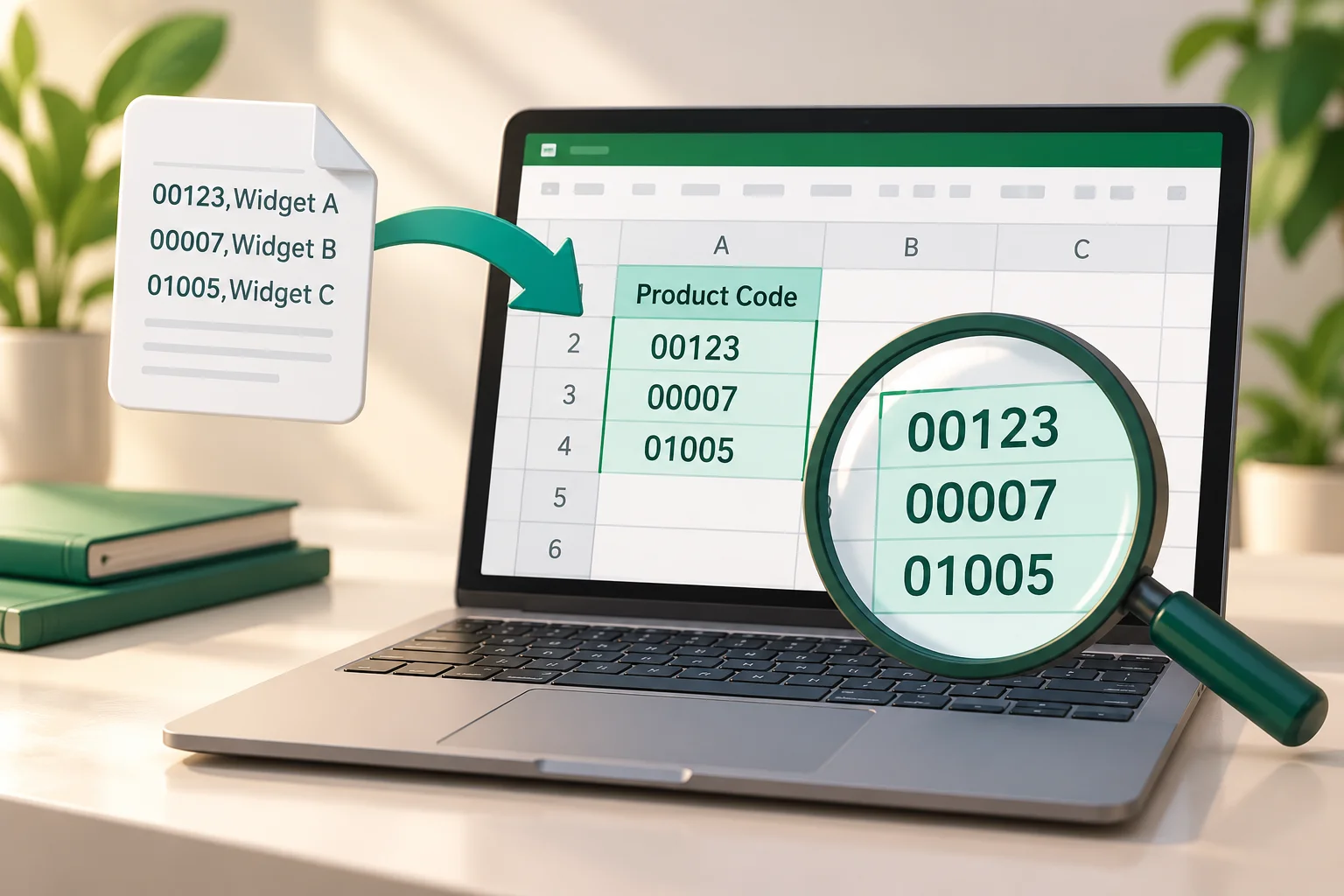 Import CSV into Excel Without Losing Leading Zeros